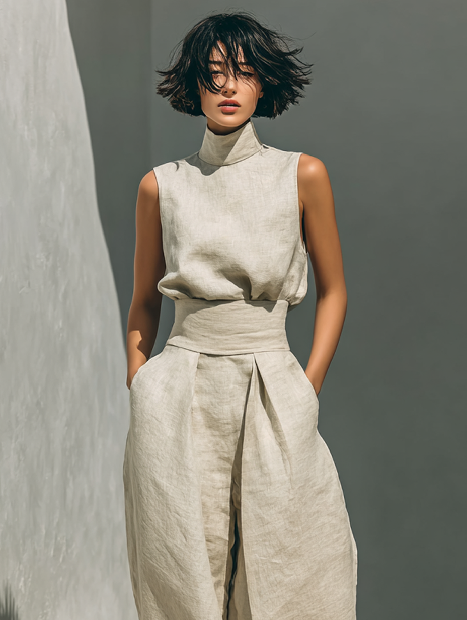Aitana – Conjunto Lino Elegante