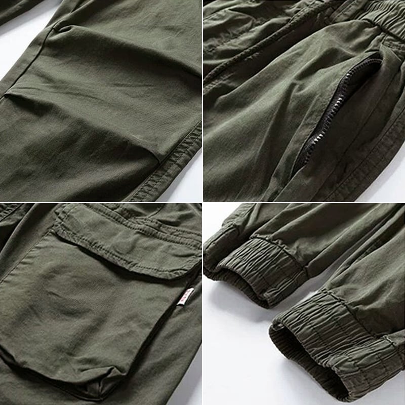 PIERRE – Pantalones Cargo de Spandex Elásticos