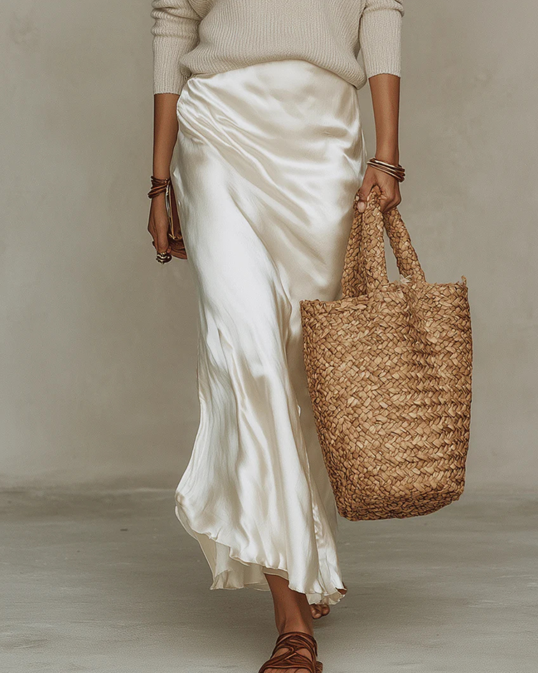 Alicia – Vestido Satinado con Efecto Jersey