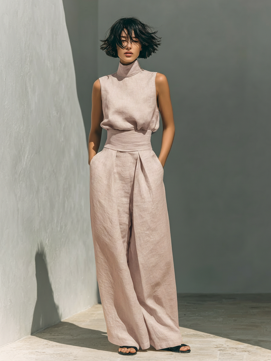 Aitana – Conjunto Lino Elegante