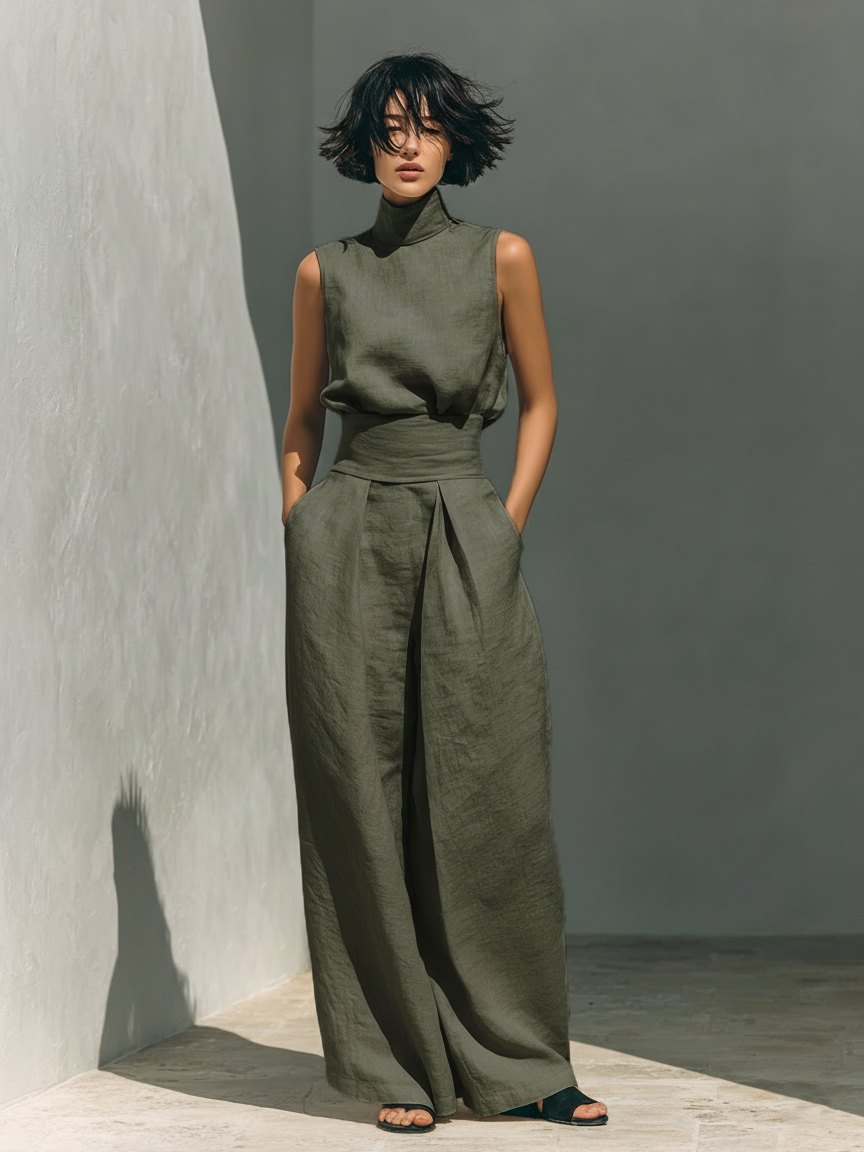Aitana – Conjunto Lino Elegante