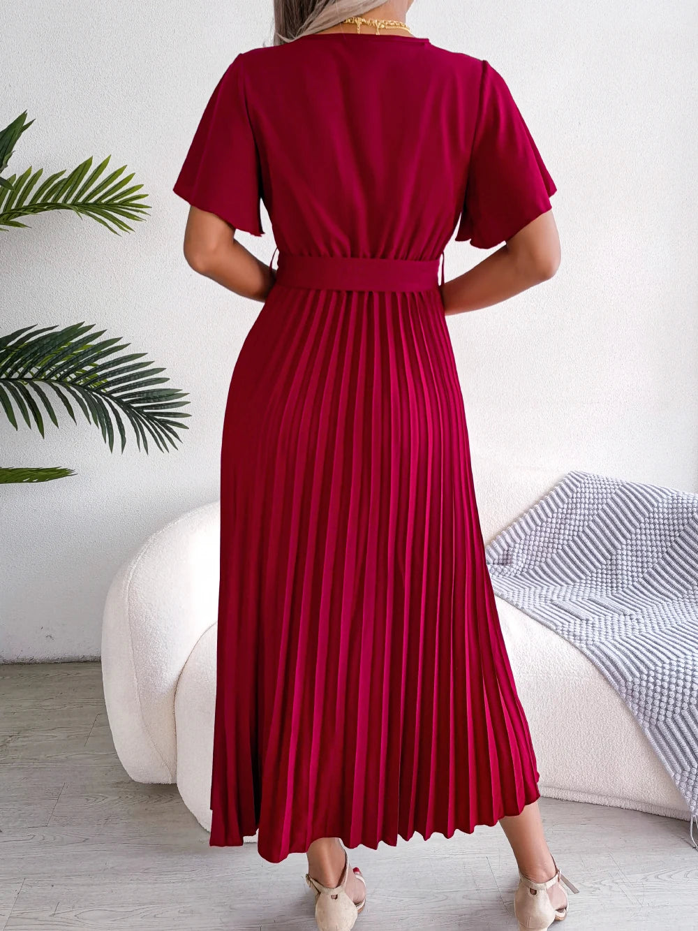 Chiara – Vestido Plisado Elegante