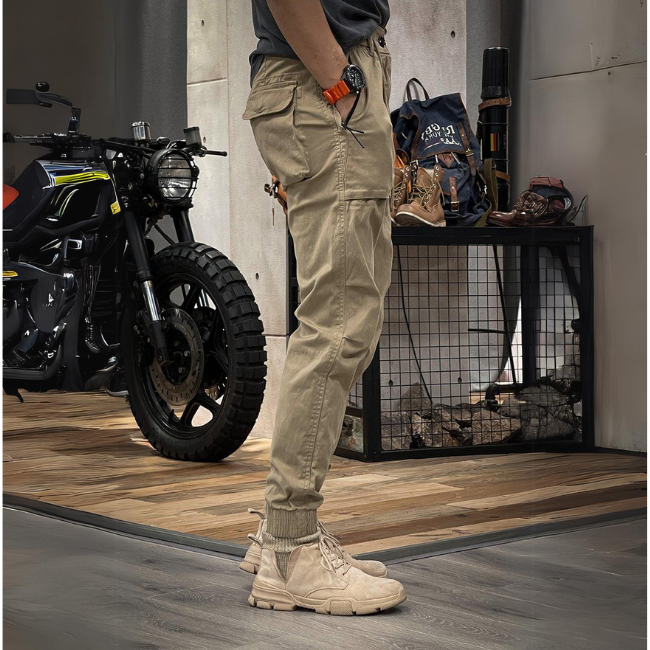 PIERRE – Pantalones Cargo de Spandex Elásticos