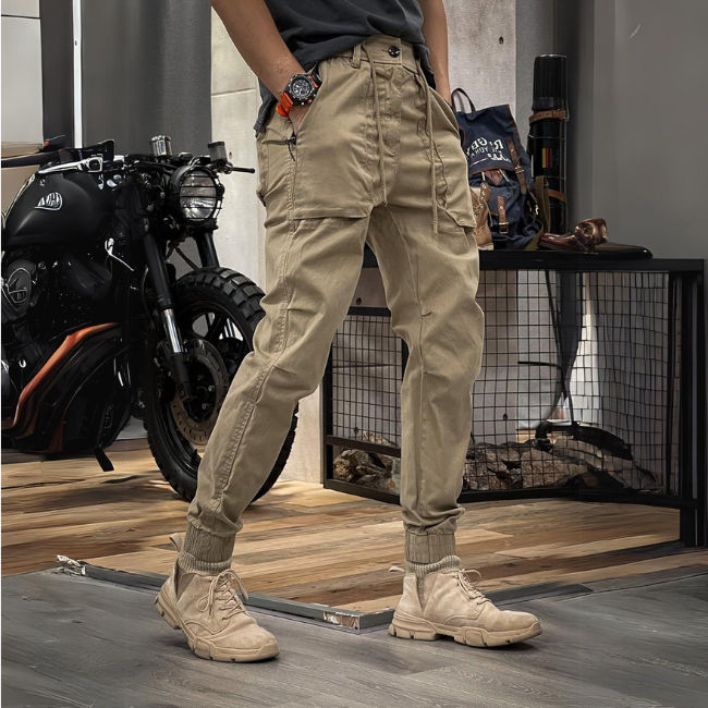 PIERRE – Pantalones Cargo de Spandex Elásticos