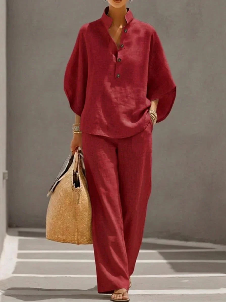 Maribel – Conjunto de Lino Elegante