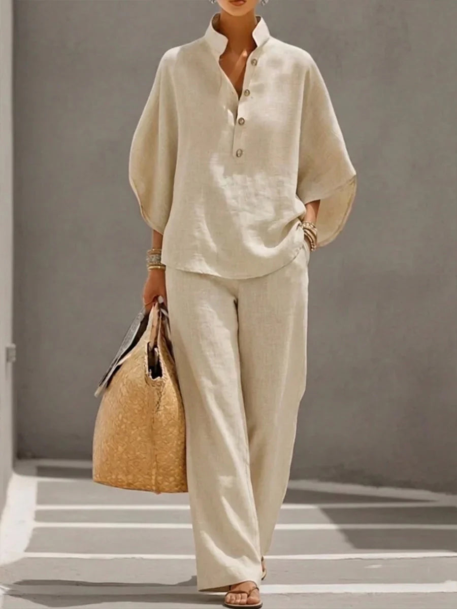 Maribel – Conjunto de Lino Elegante